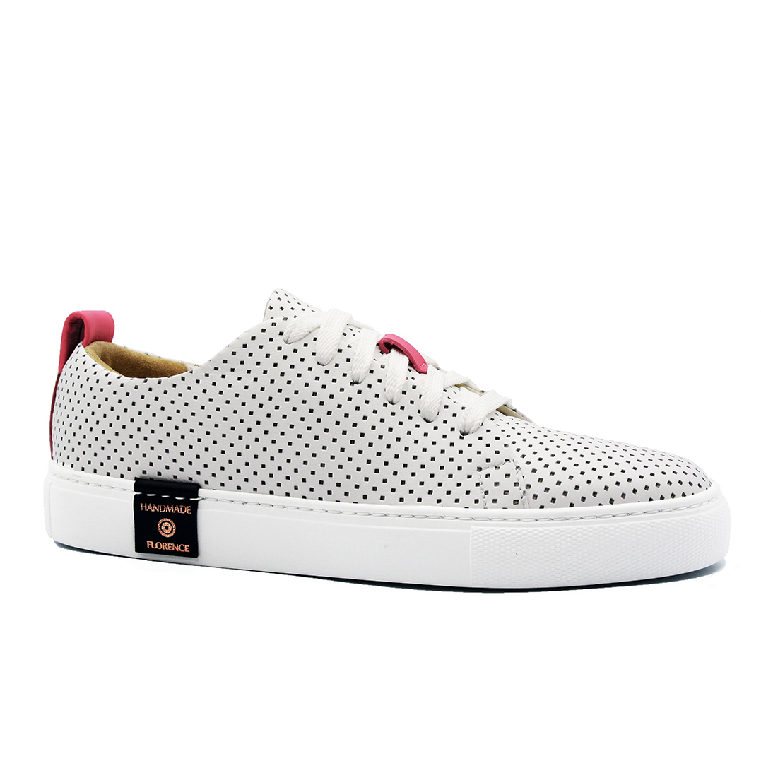 BASIC LOW _ White Perforated / Pink